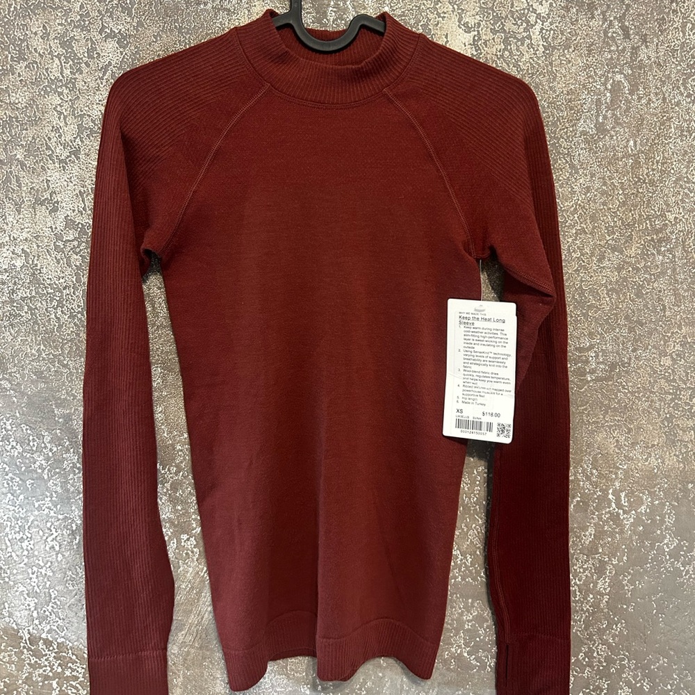 lululemon athletica Deep Orange Brown Crewneck Sweater